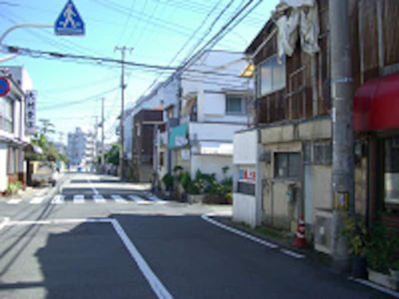 駅北側の街並み