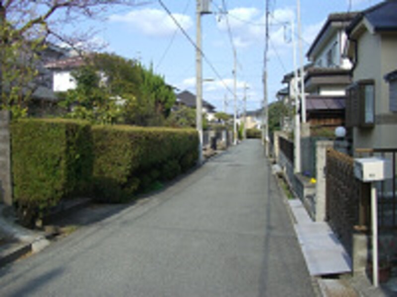 駅南東の街並み