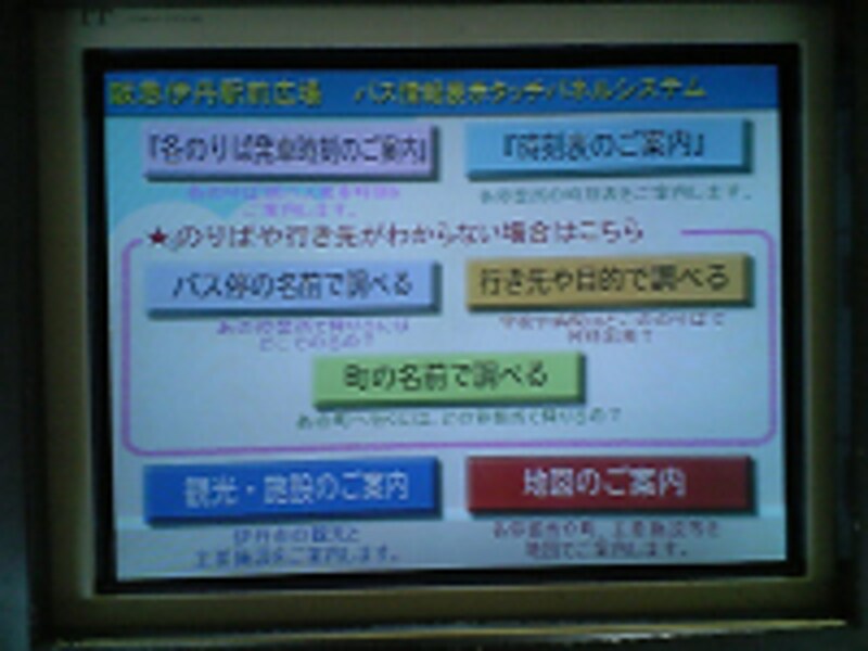 タッチパネルでの案内板