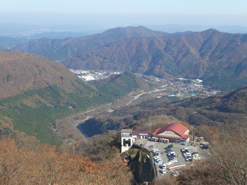 明智平ロープウェイ・展望台駅からの眺め