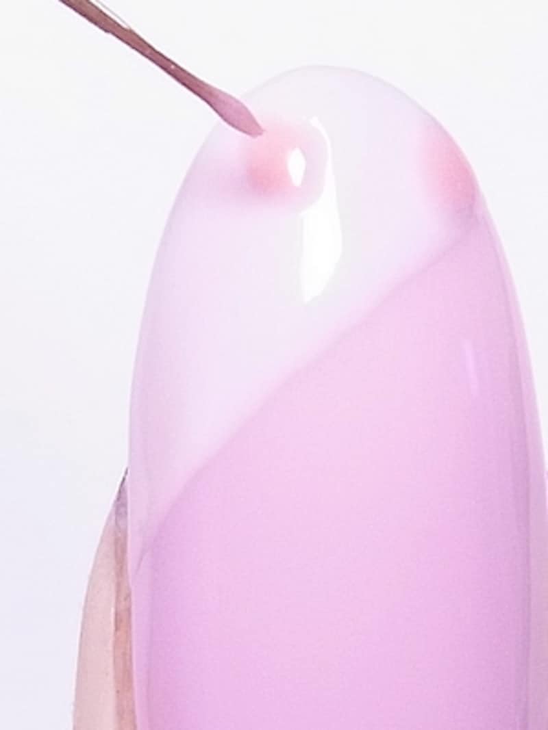 ジェルネイルで斜めフレンチのヒョウ柄デザインレシピ