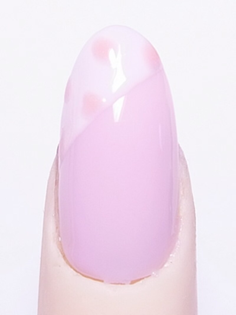 ジェルネイルで斜めフレンチのヒョウ柄デザインレシピ