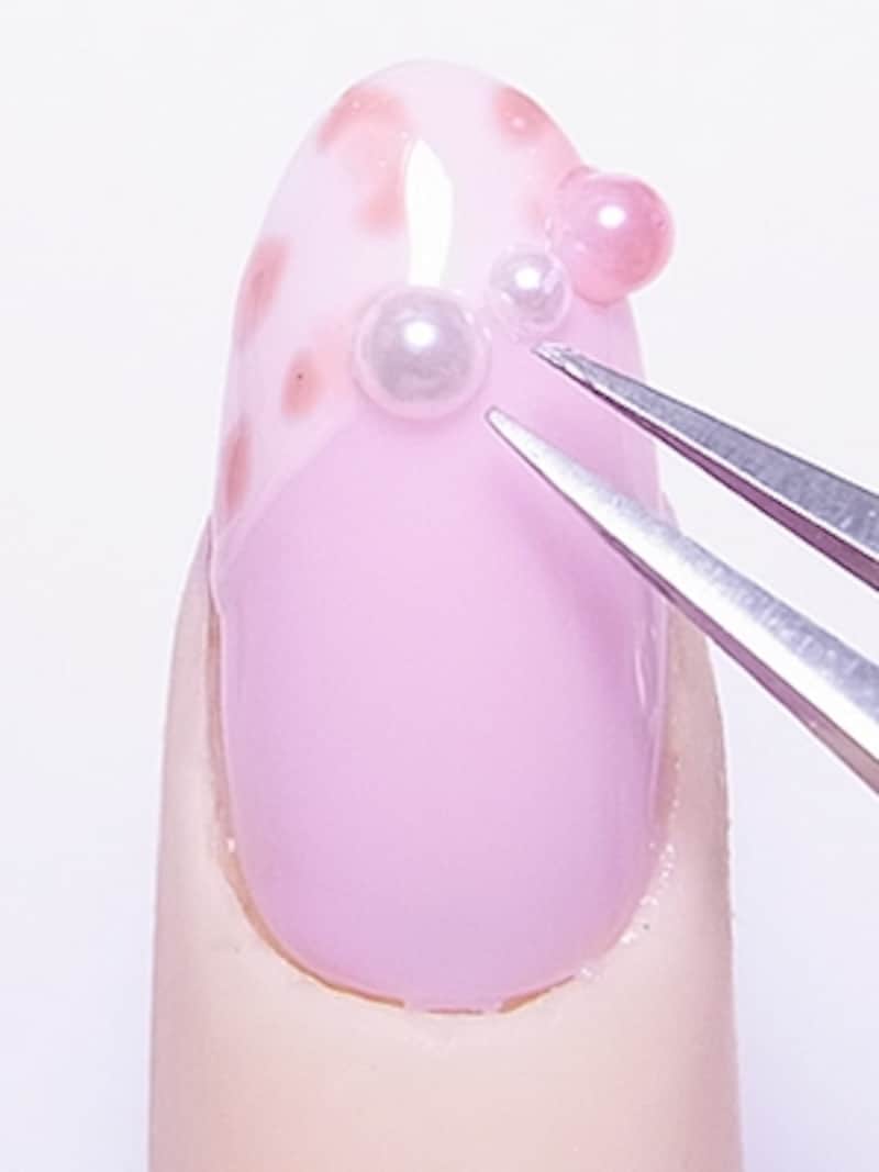 ジェルネイルで斜めフレンチのヒョウ柄デザインレシピ