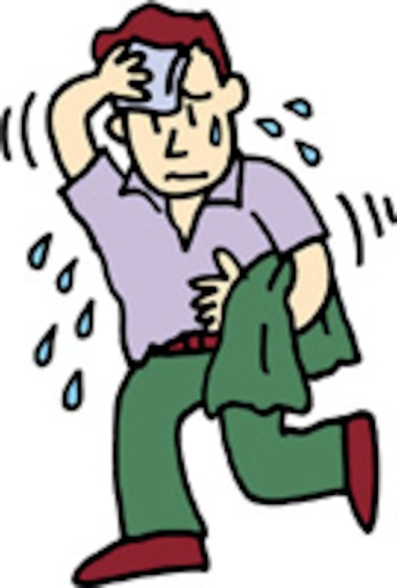 汗かきビジネスマンイメージ