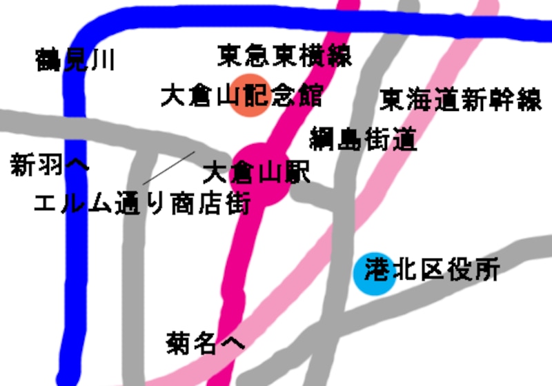大倉山周辺図