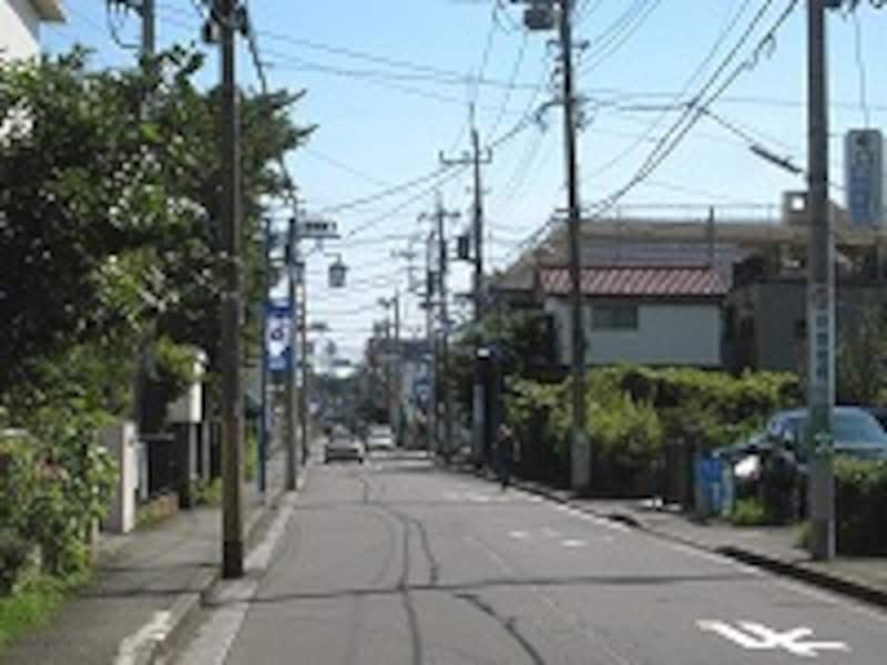 日吉本町近くの街並み