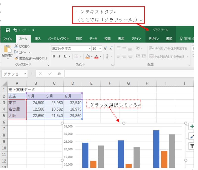 Excel2016での操作画面