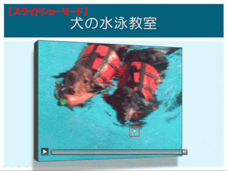 スライドショーでもスタイルが付いたまま再生できるのが確認できる
