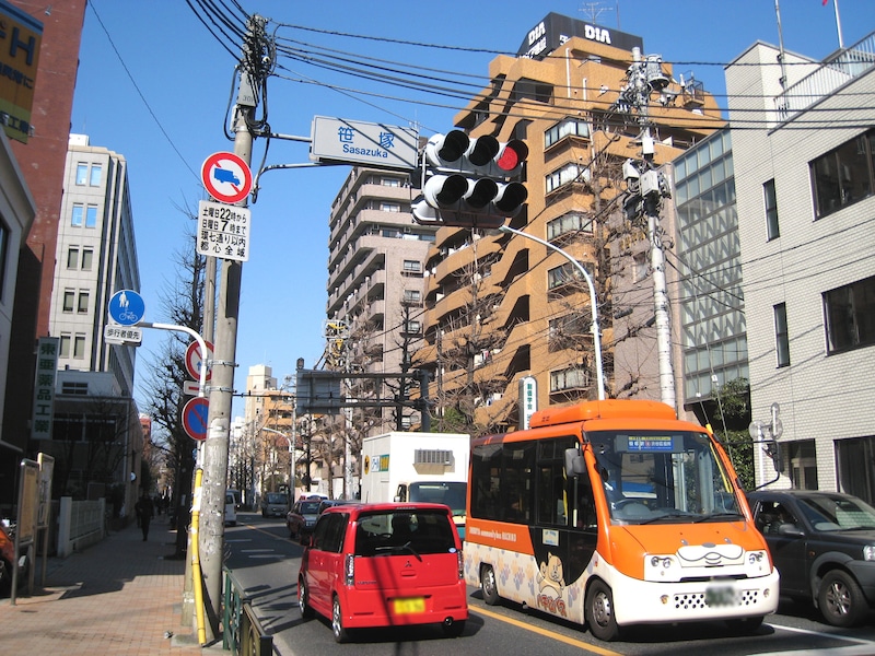 中野通りと甲州街道の交差点