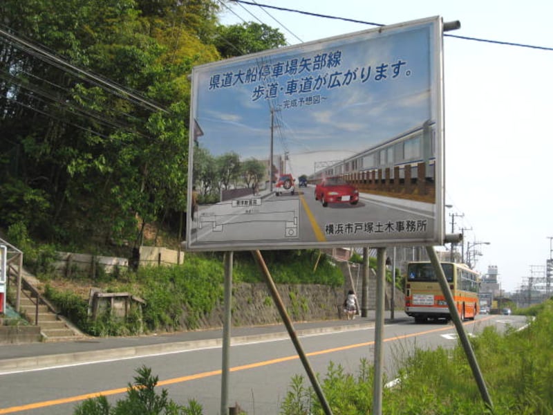 道路整備計画の看板