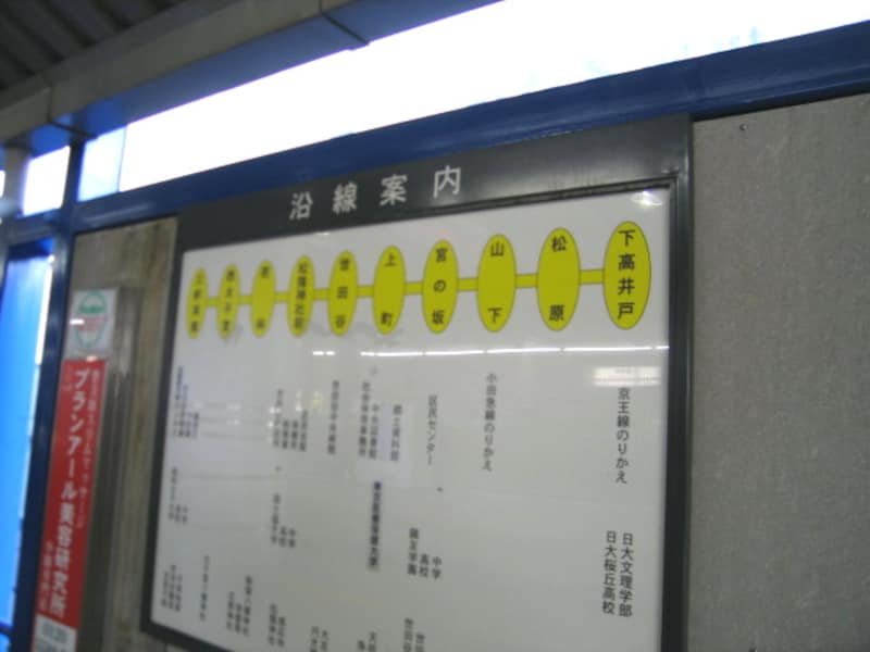 世田谷線案内図