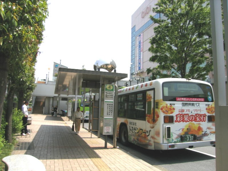 志木駅東口のバスロータリー