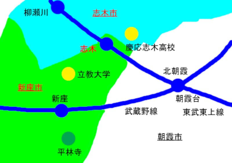 志木駅周辺の地図