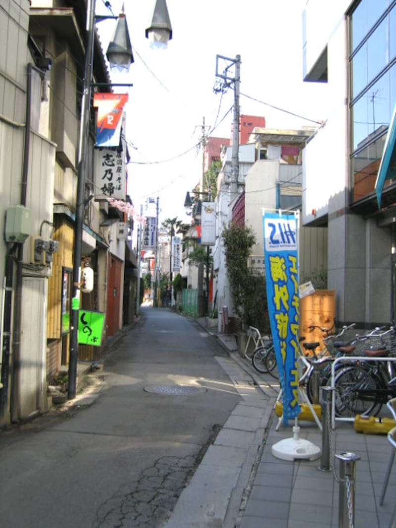 西口の密集地域