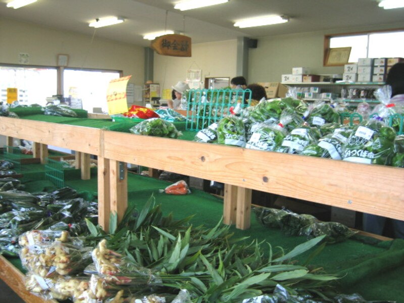 再開発地域近くの直売所