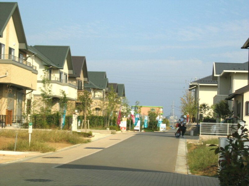 研究学園駅前の住宅街