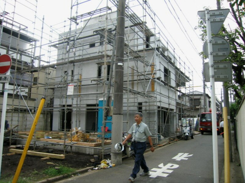 一戸建て建築現場