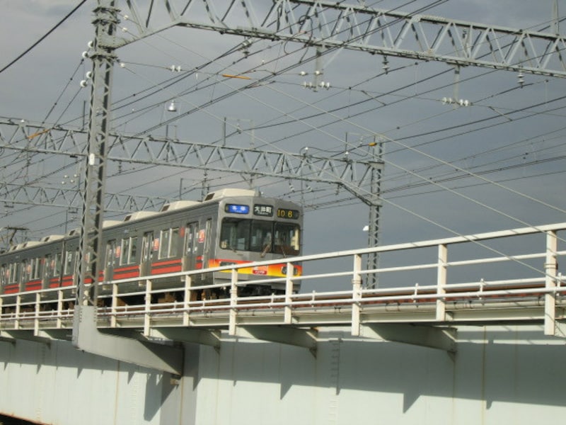 多摩川を渡る大井町線