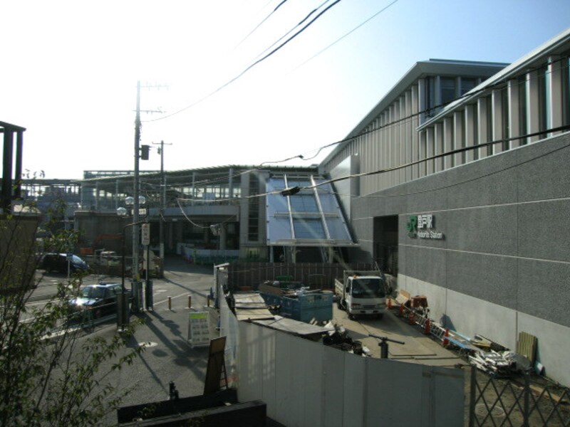 駅の改良工事が進む登戸