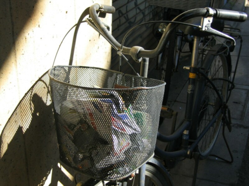 ゴミ捨て場となった自転車