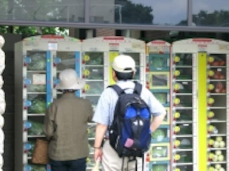 二子玉川では住宅街の中に、野菜の直売所が点在する（写真は再開発以前）