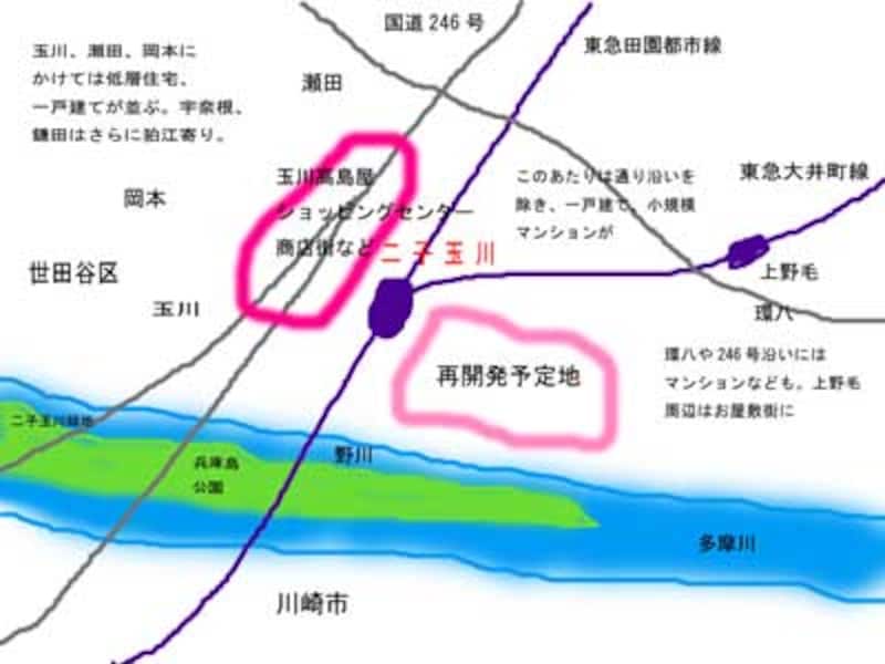 二子玉川周辺地図