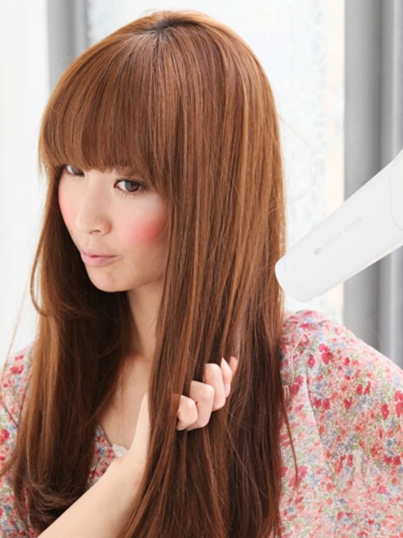 7. 中間から毛先を乾かす