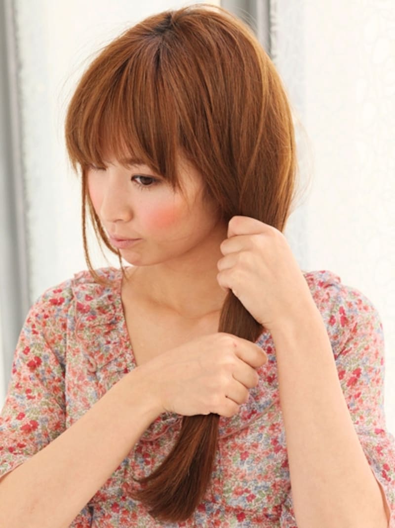 1. 髪の水分をしぼる