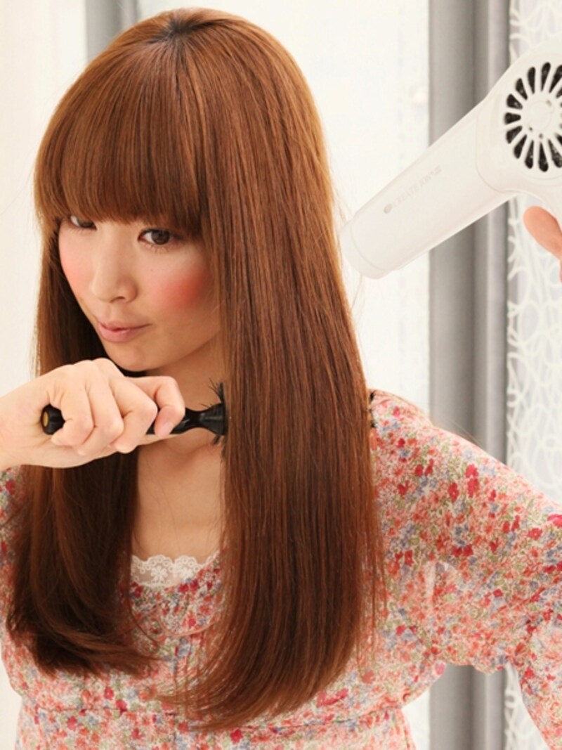 6.undefined上下の毛束をまとめてブロー