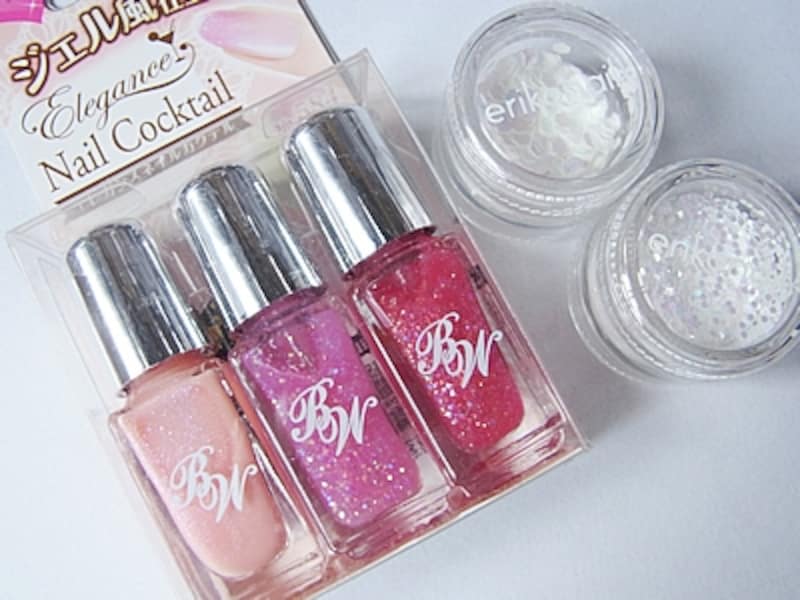 ジェルのような艶やかグラデーション！エレガンスネイルカクテル