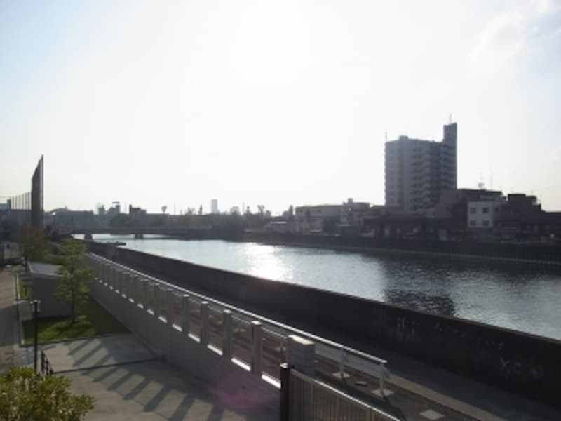 六軒家川の夕暮れ