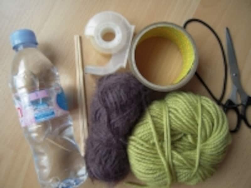 毛糸のシュシュ材料