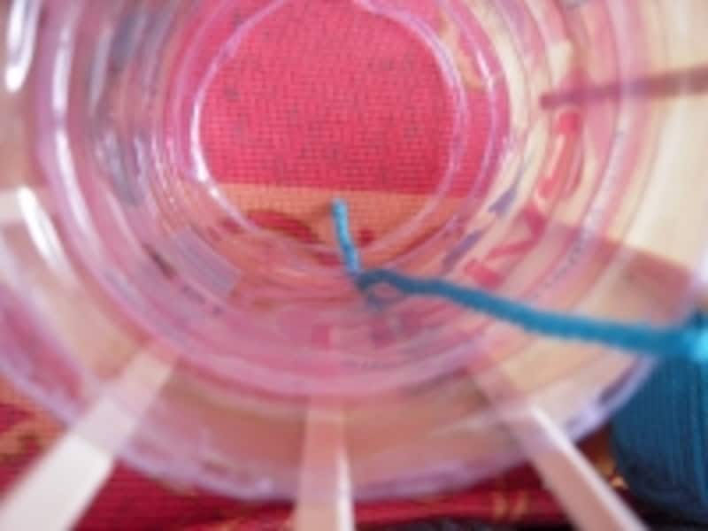 毛糸のシュシュ手順2