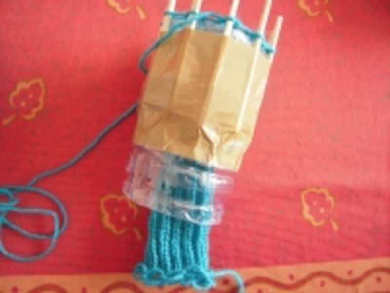 毛糸のシュシュ手順12