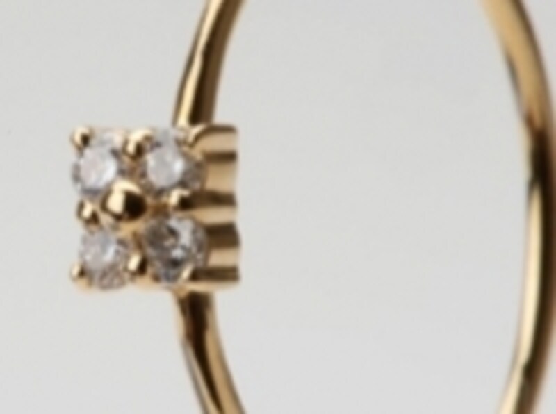 クリスマスギフトにおすすめ、deux l’argent/フラワーダイヤリング