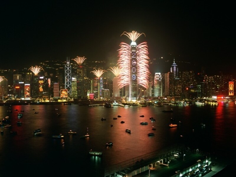 チムサーチョイから見たカウントダウン