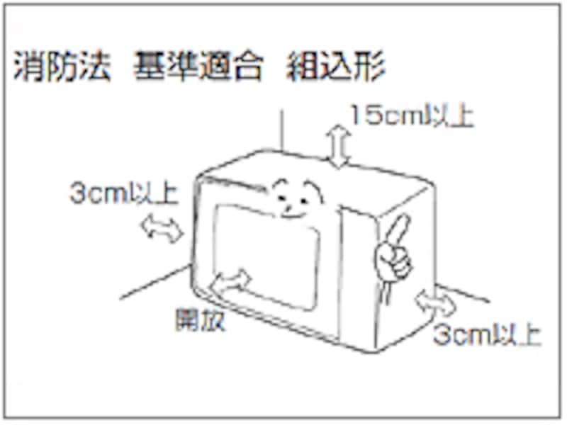 電子レンジの必要空き寸法