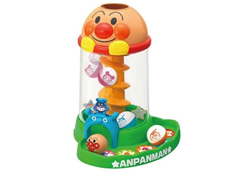 1歳クリスマスプレゼントおもちゃランキング 第10位『アンパンマン にぎって! おとして! くるコロタワー』