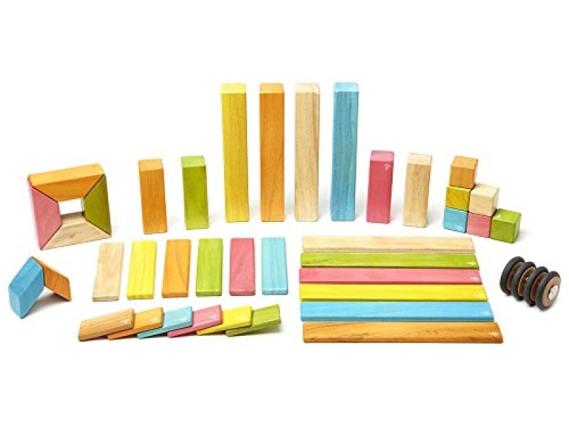 1歳クリスマスプレゼントおもちゃランキング 第3位『テグ 積み木 マグネットブロック 42ピース/ティント TYTU00501』