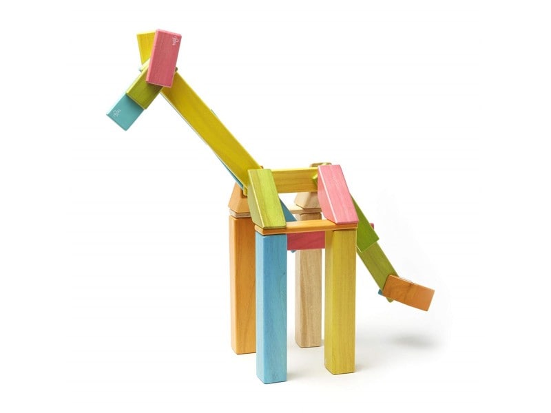 1歳クリスマスプレゼントおもちゃランキング 第3位『テグ 積み木 マグネットブロック 42ピース/ティント TYTU00501』