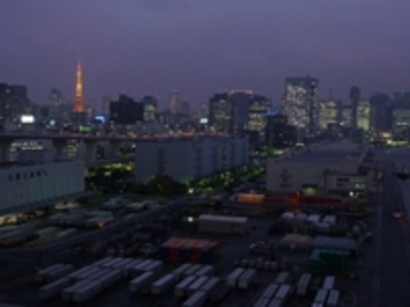 橋上からの夜景にうっとり