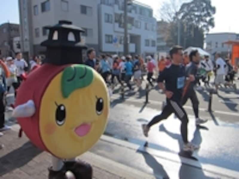 川越市のゆるキャラ「ときも」くん。特産のサツマイモと名所の「時の鐘」から命名