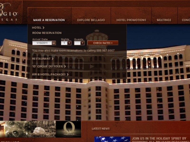 トップページ上部の予約をクリックして予約画面へ