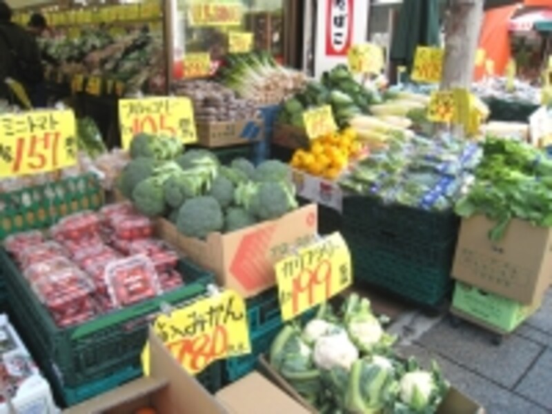 八百屋さんの店頭