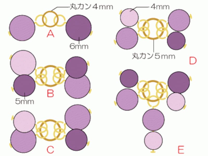 座金とビーズのブックマーカー