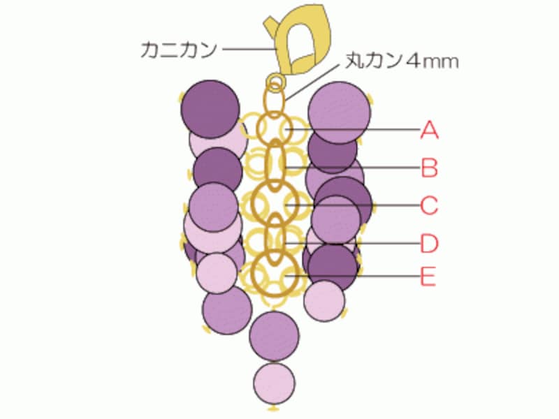 座金とビーズのブックマーカー