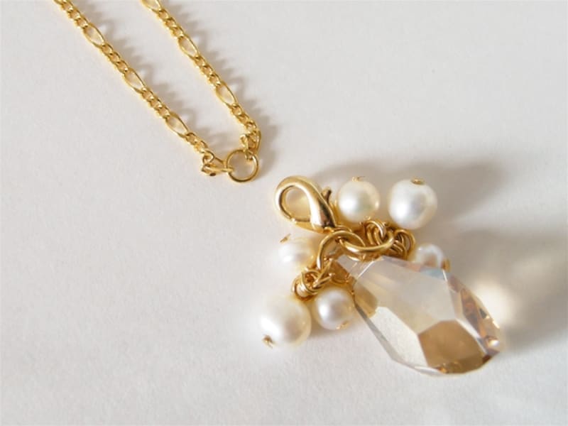 座金とビーズのブックマーカー