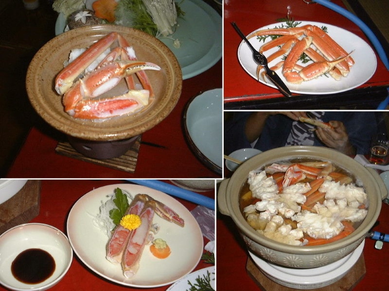 豪勢なカニ料理の数々