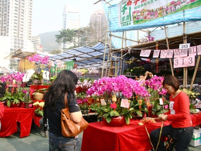 ヴィクトリアパークの花市