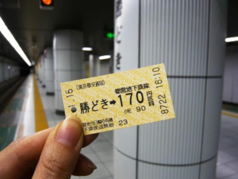 勝どき駅の切符